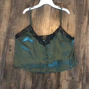 Cropped Silk Tank